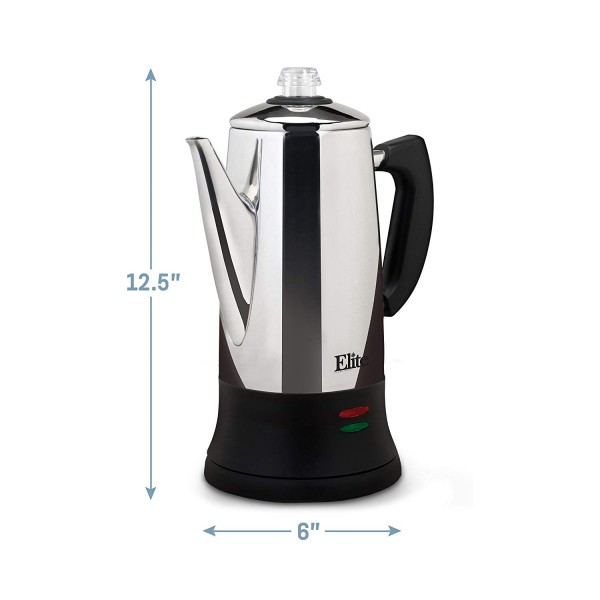 Platinum EC-120 Maxi-Matic 12 Cup Percolator, Stainless Steel 