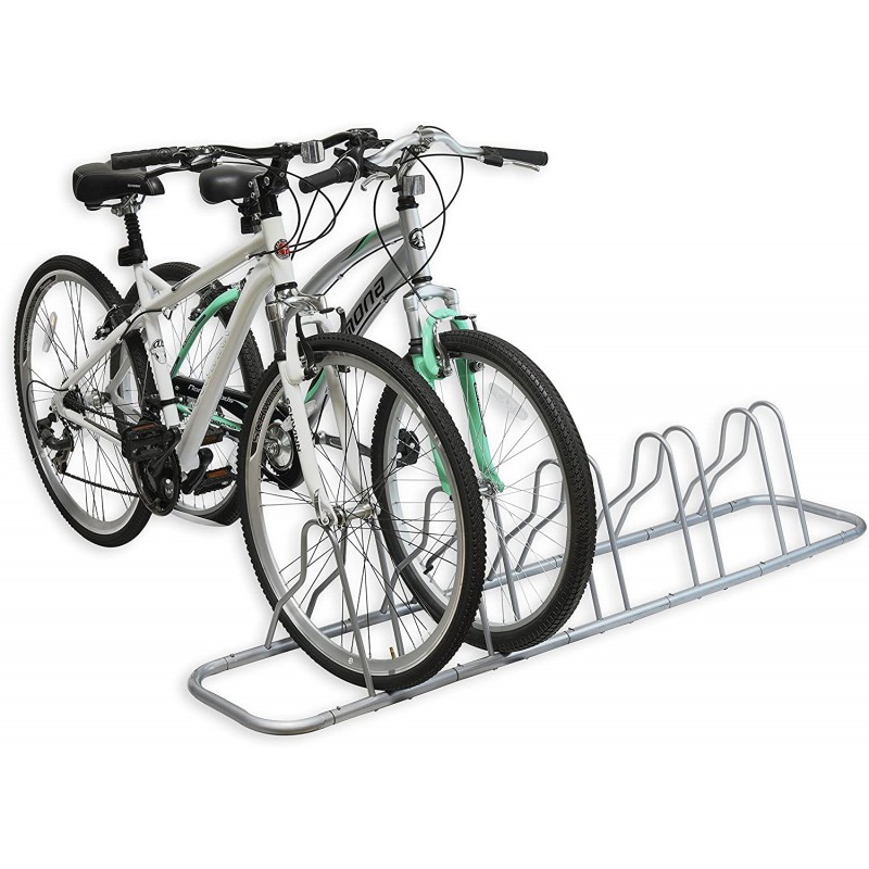 Bicycle Floor Parking Adjustable Storage Stand for 5 Bikes