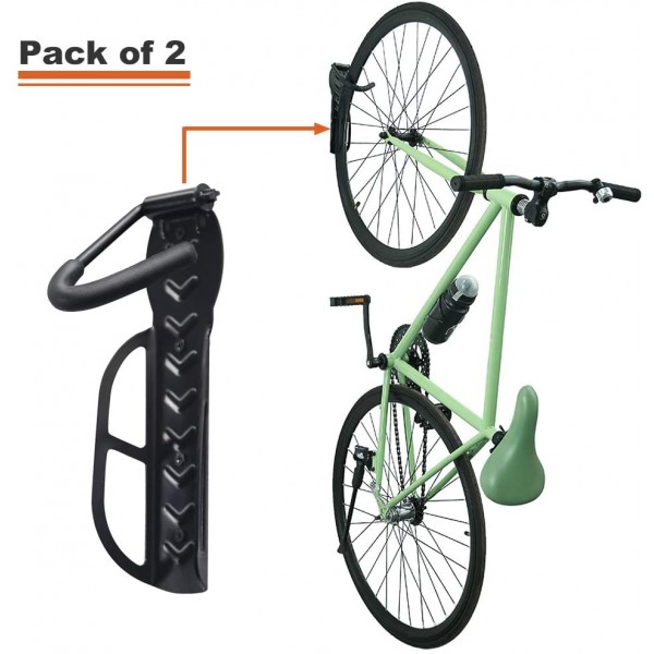 Wall Mount Vertical Bike Storage Rack (2 Pack)