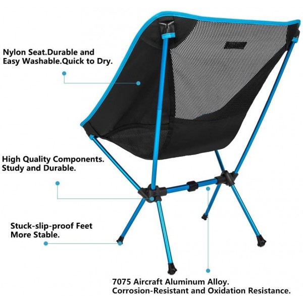 Lightweight Compact Folding Camping Backpack Chair