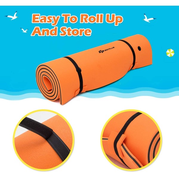 Floating Water Pad Mat, Tear-Resistant XPE Foam, Bouncy and Durable Material (12' x 6')