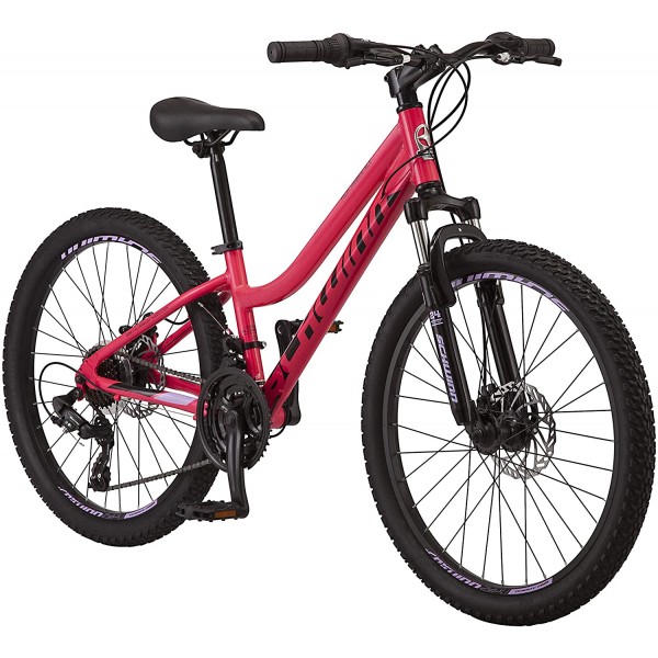 24-Inch 21-Speed Mountain Bike with Aluminum Frame and Disc Brakes