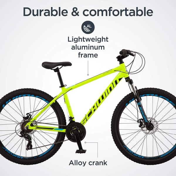 27.5-Inch 21-Speed Mountain Bike with Aluminum Frame and Disc Brakes