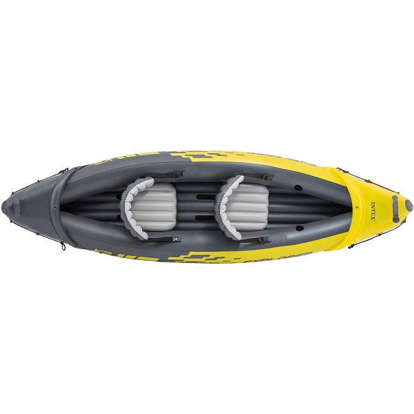 Inflatable Kayak Set with Aluminum Oars and High Output Air Pump