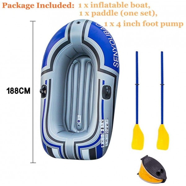 PVC Inflatable Boat Series, Pontoon Boat Set with Paddle and Air Pump, Fun Water Sports