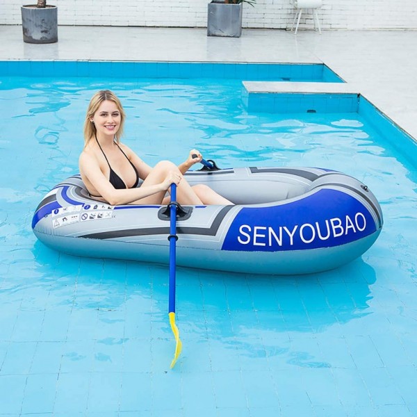 PVC Inflatable Boat Series, Pontoon Boat Set with Paddle and Air Pump, Fun Water Sports