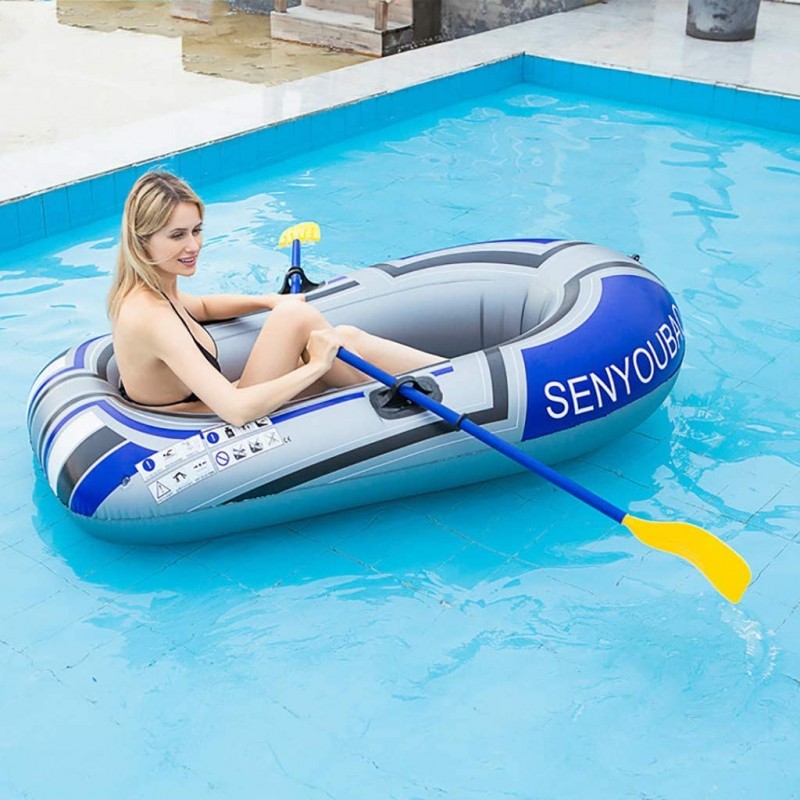 PVC Inflatable Boat Series, Pontoon Boat Set with Paddle and Air Pump, Fun Water Sports