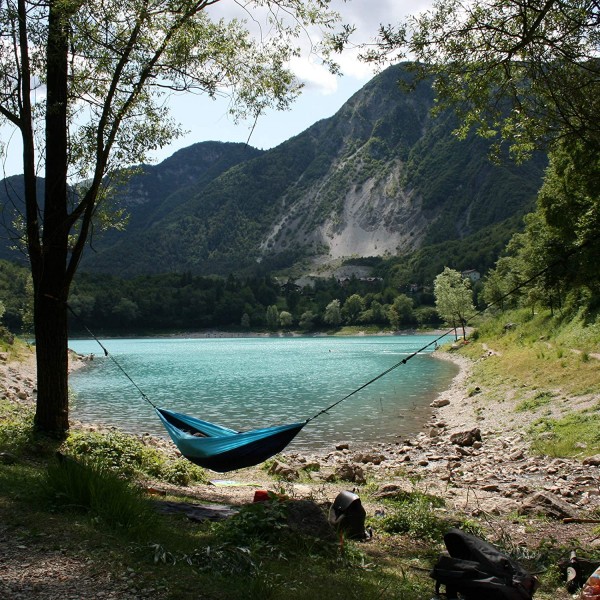 Portable Hammock with Tree Straps for Travel(Blue)