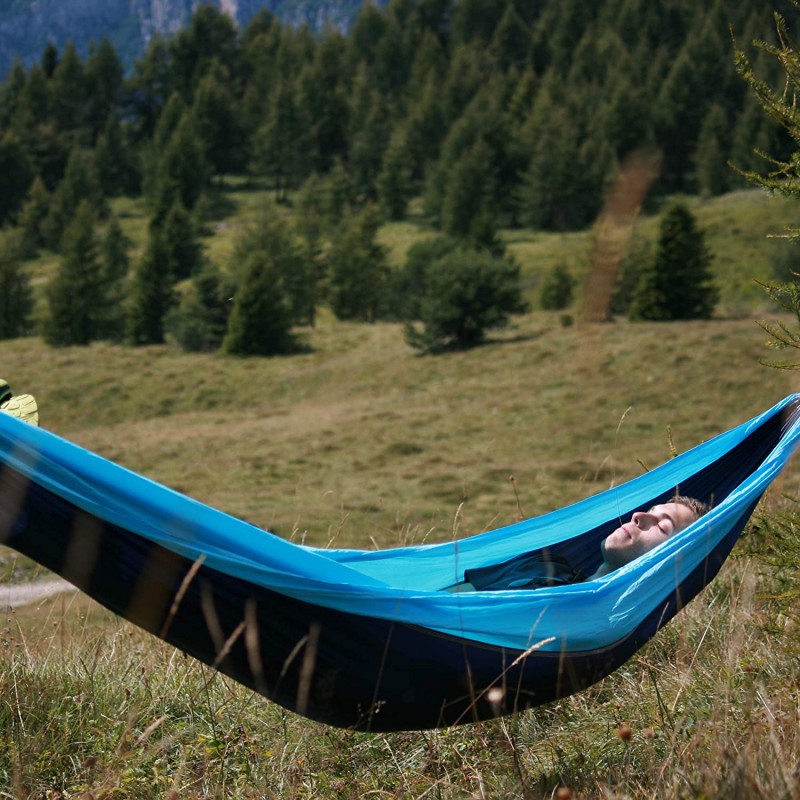 Portable Hammock with Tree Straps for Travel(Blue)