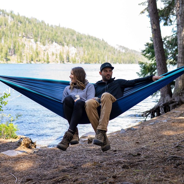 Portable Hammock with Tree Straps for Travel(Blue)