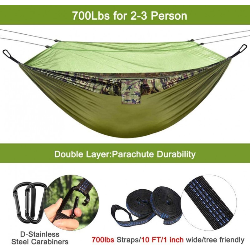 Double Camping Hammock with Mosquito Net 