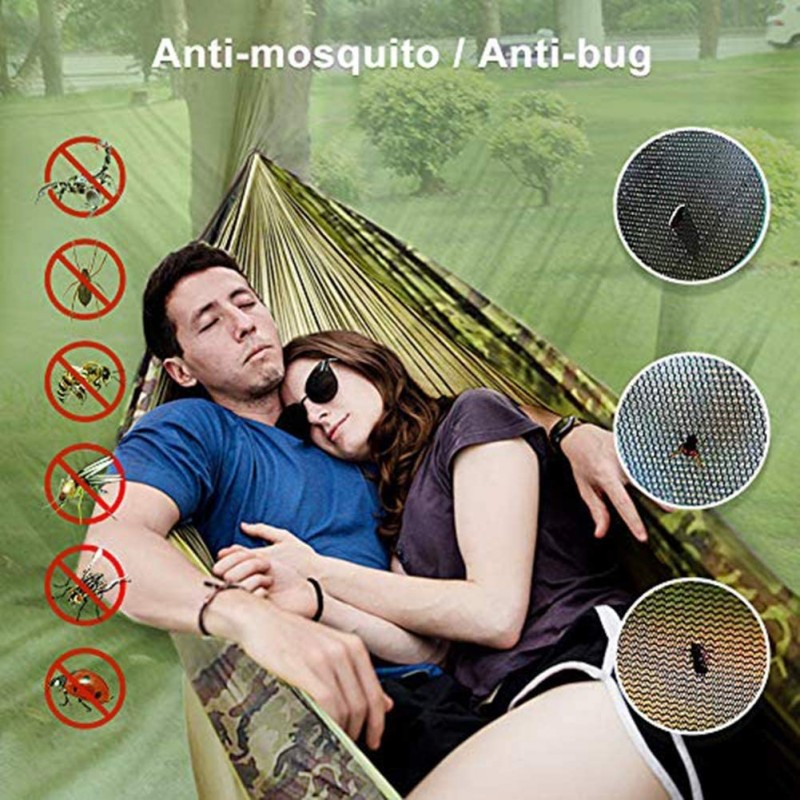 Double Camping Hammock with Mosquito Net 