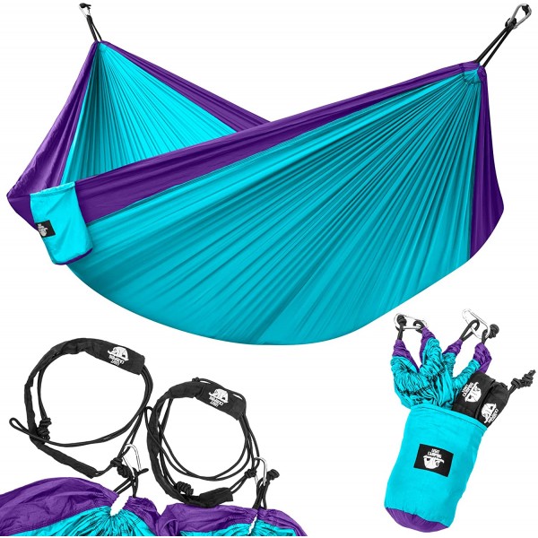 Lightweight  Portable Double Hammock with 400-pound Capacity