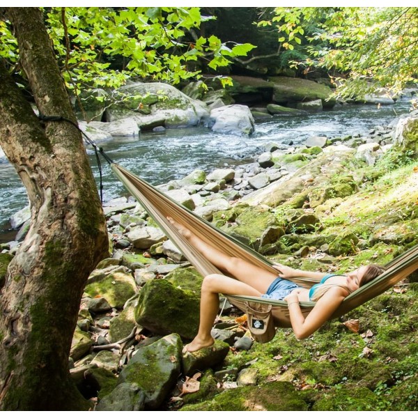 Lightweight  Portable Double Hammock with 400-pound Capacity