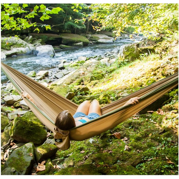 Lightweight  Portable Double Hammock with 400-pound Capacity