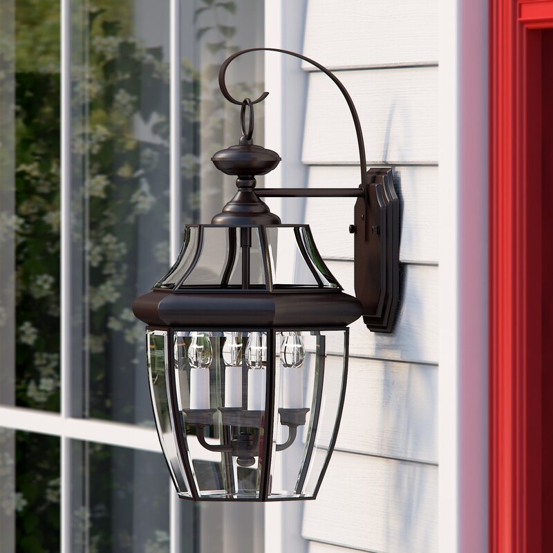 Three-Light Traditional Large Wall Lantern