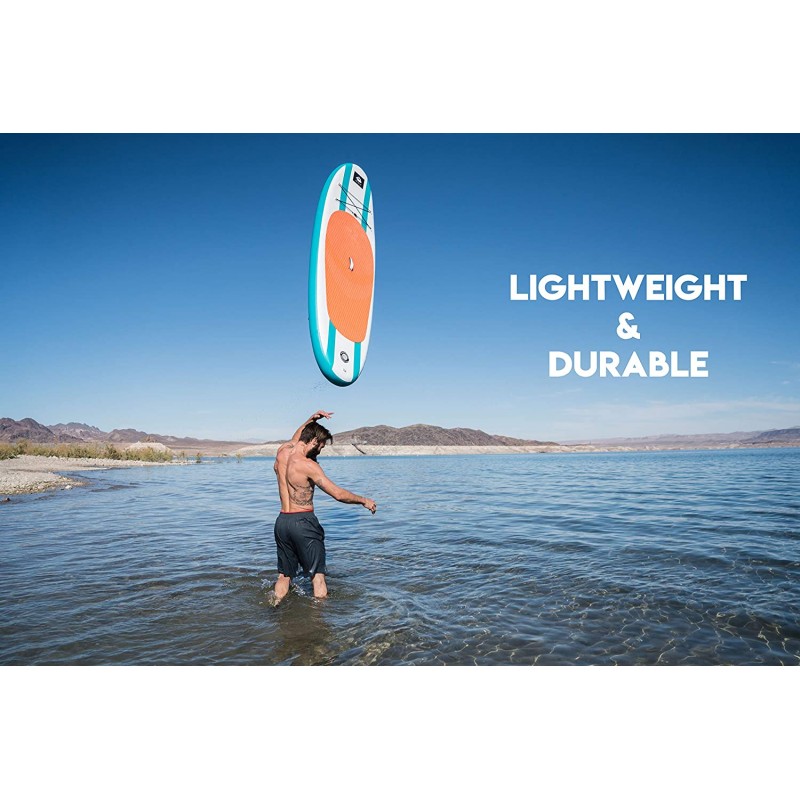 Inflatable Stand Up Paddle Board W Free Premium SUP Accessories & Backpack, Non-Slip Deck