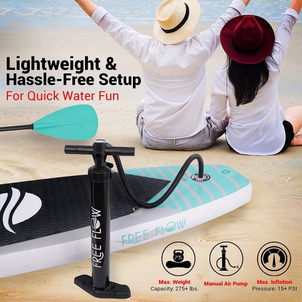 Inflatable Stand Up Paddle Board (6 Inches Thick) with Premium SUP Accessories & Carry Bag