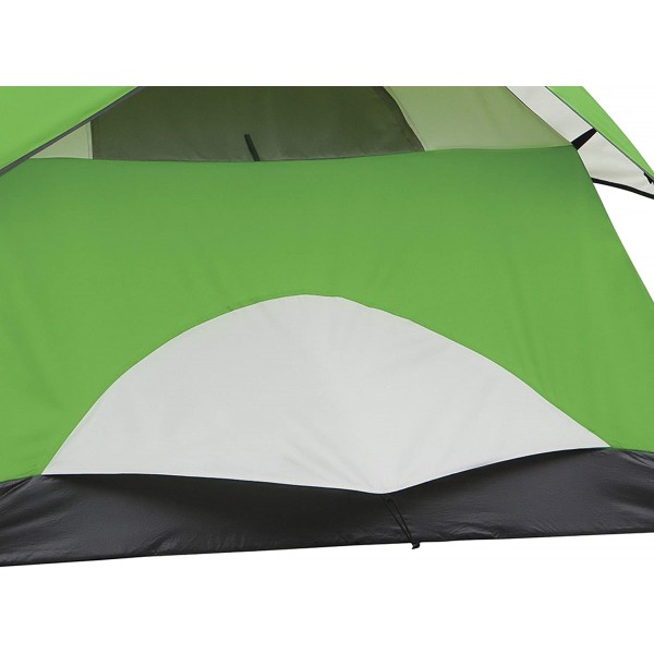 Green Sundome Tent with  Large Windows and Storage Pockets