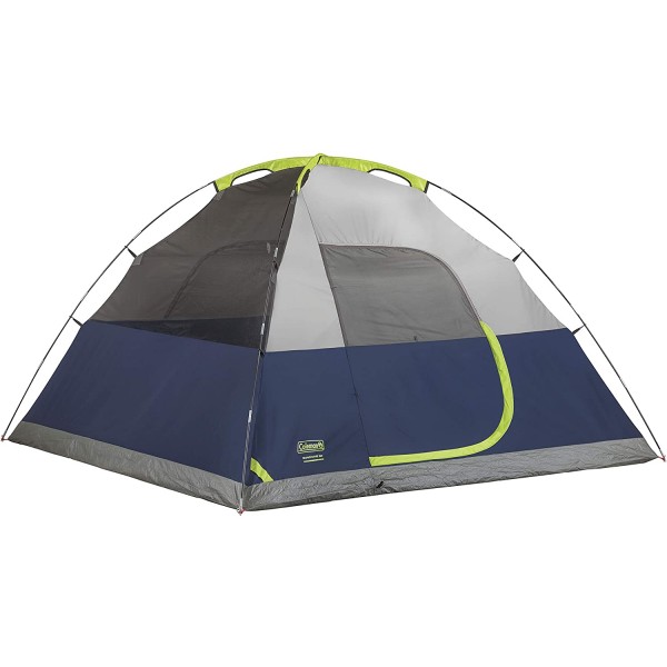 Navy Sundome Tent with  Large Windows and Storage Pockets