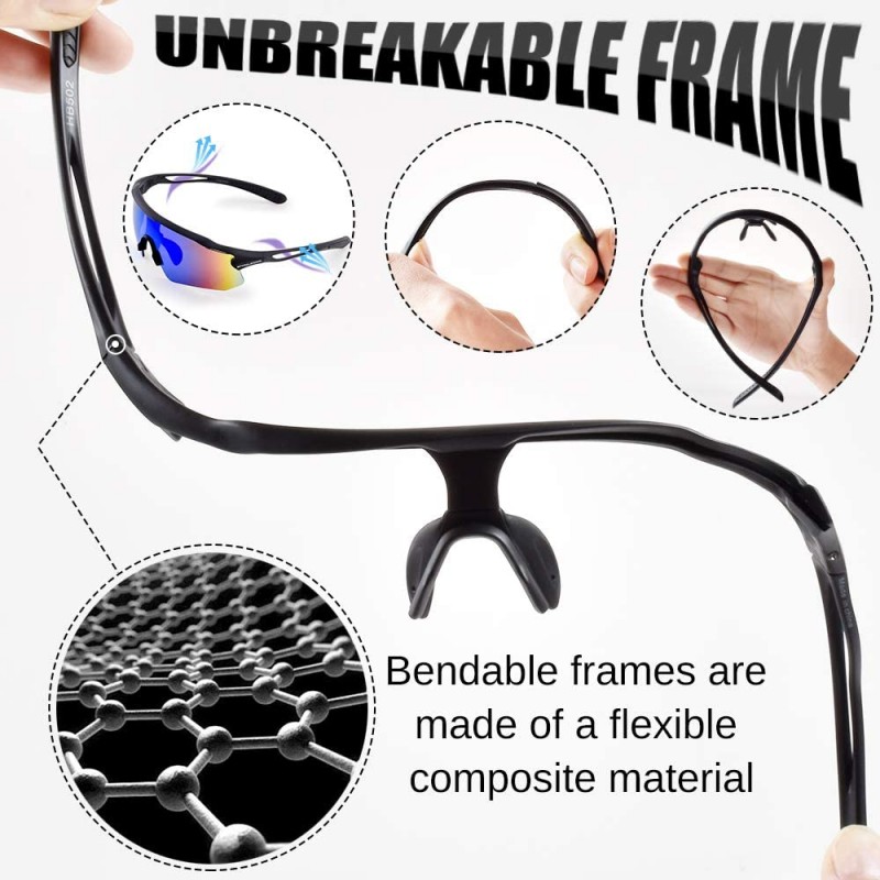 Unbreakable Frame Polarized Anti-UV400 Sports Sunglasses