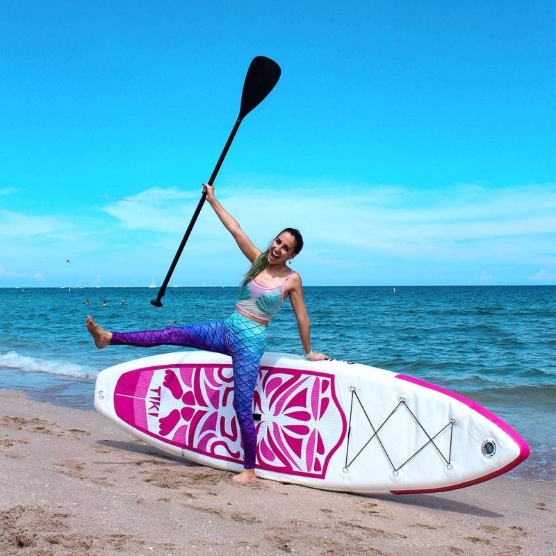 Inflatable 10'6×33"×6" Ultra-Light (17.6lbs) SUP for All Skill Levels Everything Included with Stand Up Paddle Board, Adj Paddle, Pump, ISUP Travel Backpack, Leash, Waterproof Bag