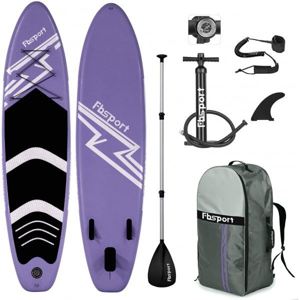 Premium Inflatable Stand Up Paddle Board (6 inches Thick) with SUP Accessories & Carry Bag | Wide Stance, Surf Control, Non-Slip Deck, Leash, Paddle and Pump, Standing Boat for Youth & Adult