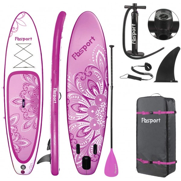 Premium Inflatable Stand Up Paddle Board (6 inches Thick) with SUP Accessories & Carry Bag | Wide Stance, Surf Control, Non-Slip Deck, Leash, Paddle and Pump, Standing Boat for Youth & Adult