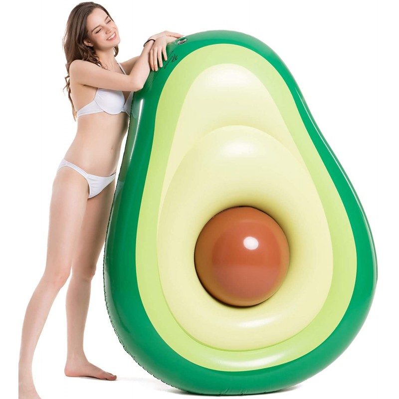 Inflatable Avocado Pool Float Floatie with Ball