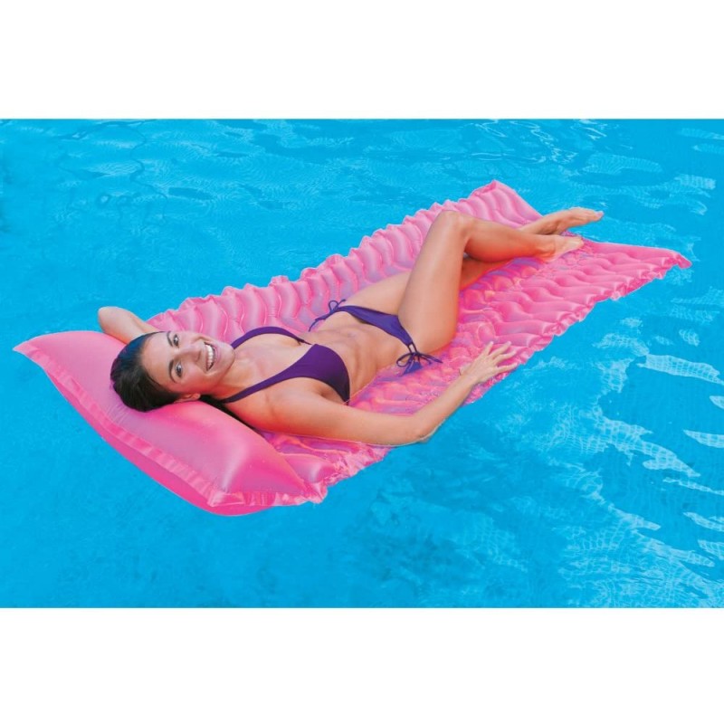 Tote-N-Float Wave Inflatable Air Mat, 90-Inch X 34-Inch, 1-Piece (Color May Vary)