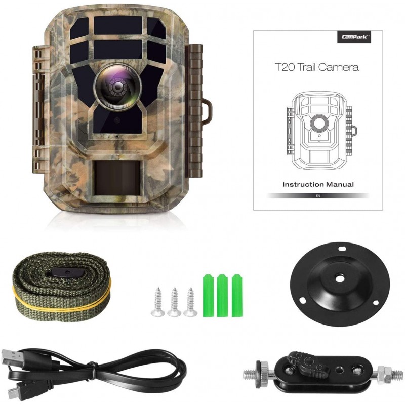 Waterproof Wildlife Scouting Hunting Cam with 120° Wide Angle Lens and Night Vision